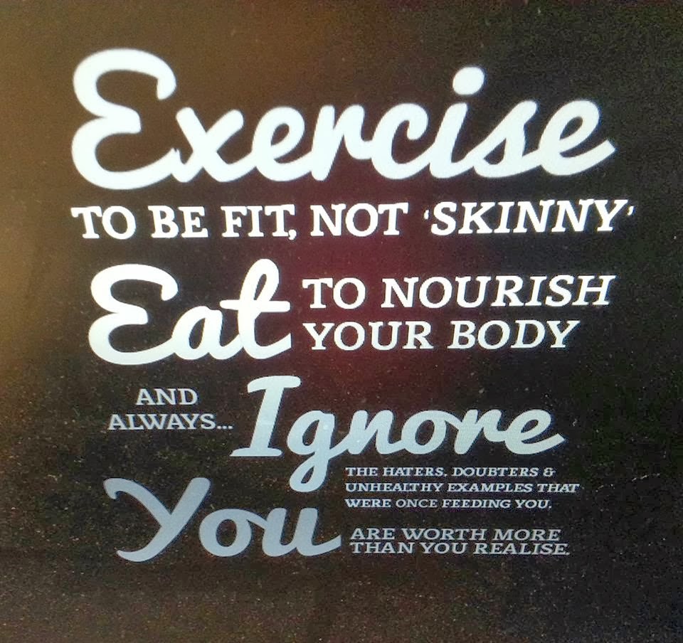 Exercise to be Fit Not Skinny