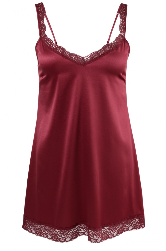 Red lace chemise