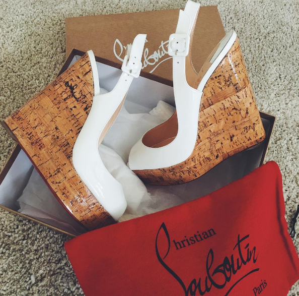 Sue's Christian Louboutin wedges