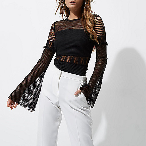 river island lace top