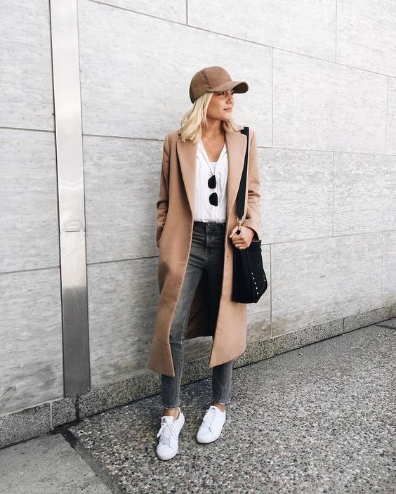casual camel coat style